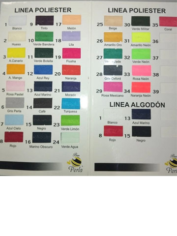 Colores Poliéster